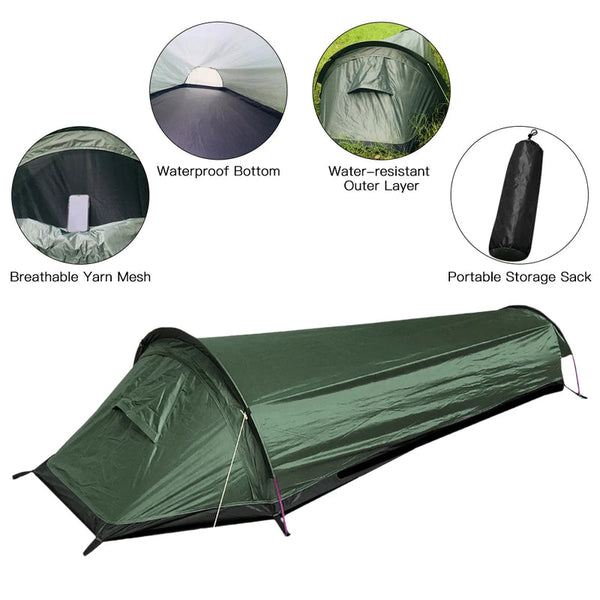 Ultralight Single Person Camping Tent Waterproof Compact Hiking Shelter