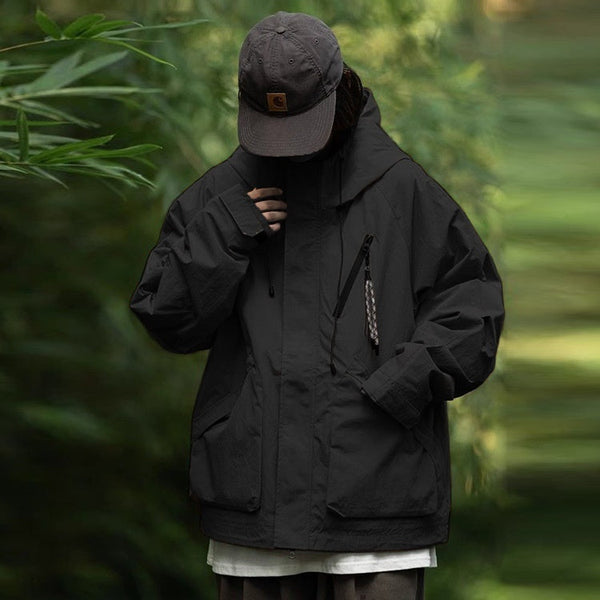 Spring Outdoor Jacket Windproof Waterproof Hooded Unisex