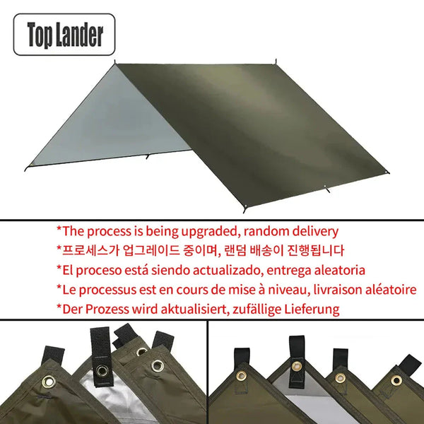 Ultralight Waterproof Tarp Tent Large Sun Shelter Camping Outdoor