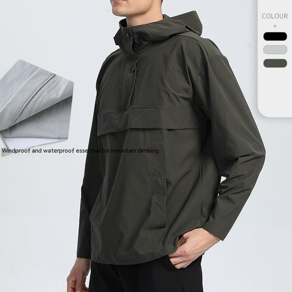Mens Outdoor Sports Jacket Quick Dry Waterproof Windbreaker Lightweight
