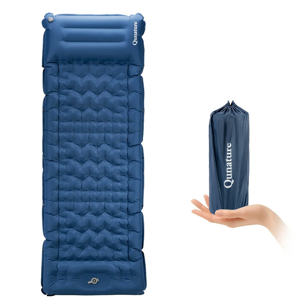 Ultra Light Inflatable Sleeping Pad Built In Pillow Camping