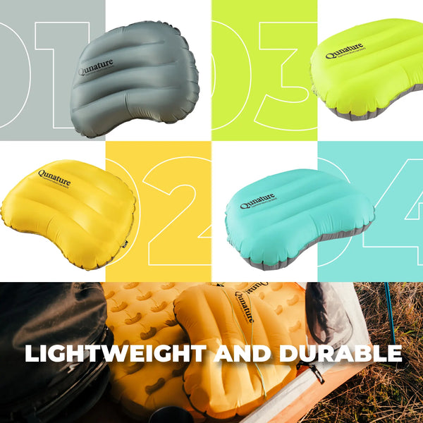 Ultralight Inflatable Camping Pillow Neck Lumbar Support Hiking Sleep